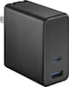 Best Buy essentials™ - 100W Dual Port USB-C and USB Wall Charger for MacBook Pro, iPad, iPhone, Apple Watch, Smartphones & other USB-C Devices - Black