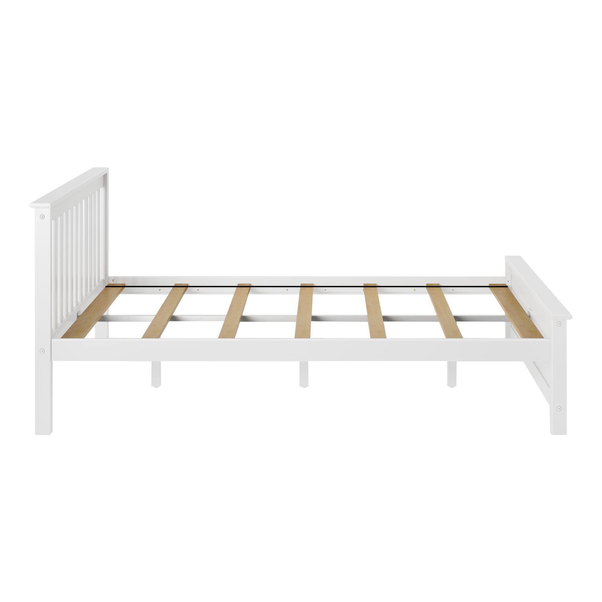 Alt View 2. Plank+Beam - Classic Queen Bed, White - White.