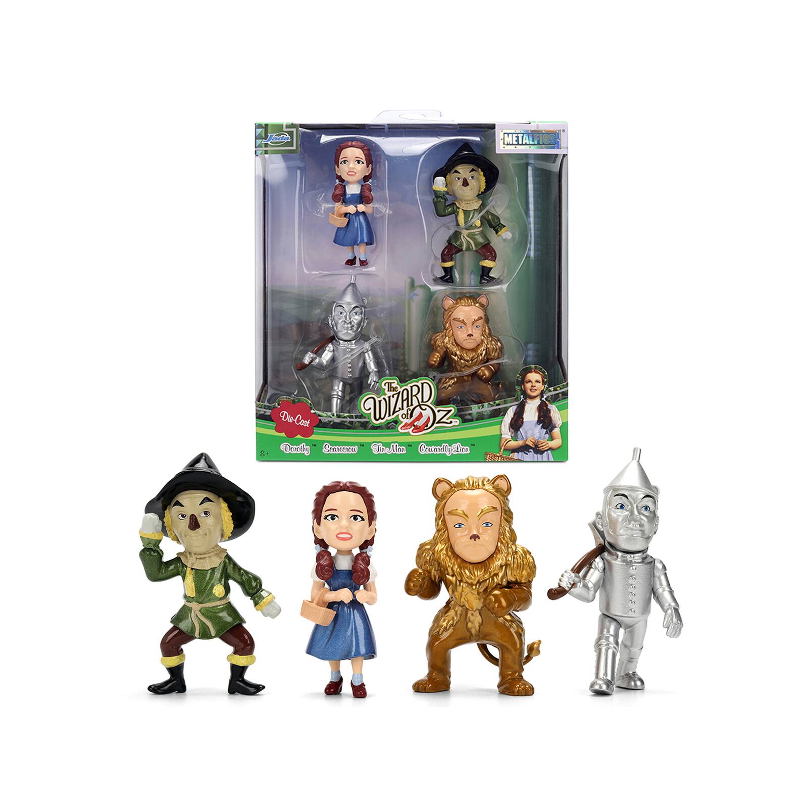 Set of 4 Diecast Figures "The Wizard of Oz" (1939) Movie "Metalfigs" Series Diecast Models by Jada