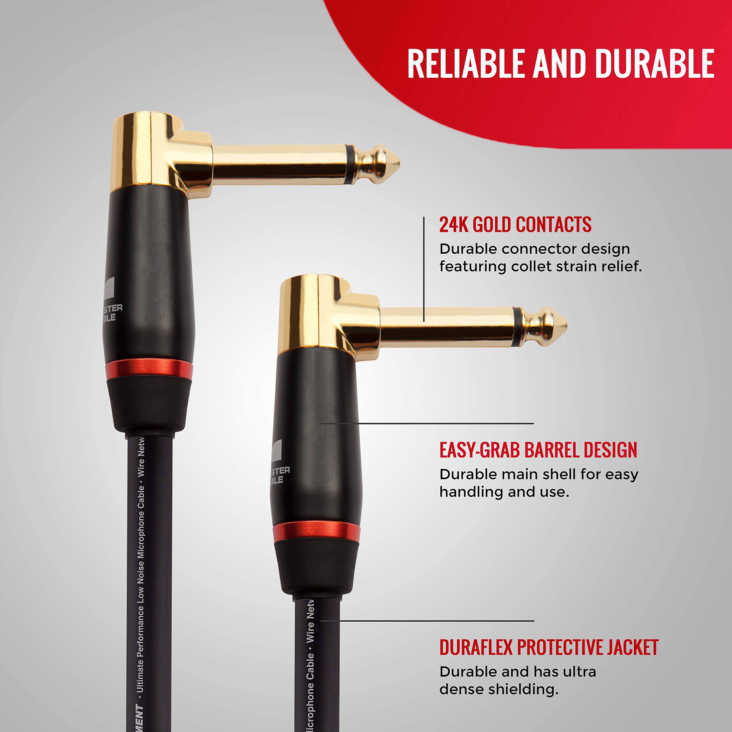 RELIABLE AND DURABLE

24K GOLD CONTACTS  
Durable connector design featuring collet strain relief.

EASY-GRAB BARREL DESIGN  
Durable main shell for easy handling and use.

DURAFLEX PROTECTIVE JACKET  
Durable and has ultra dense shielding.