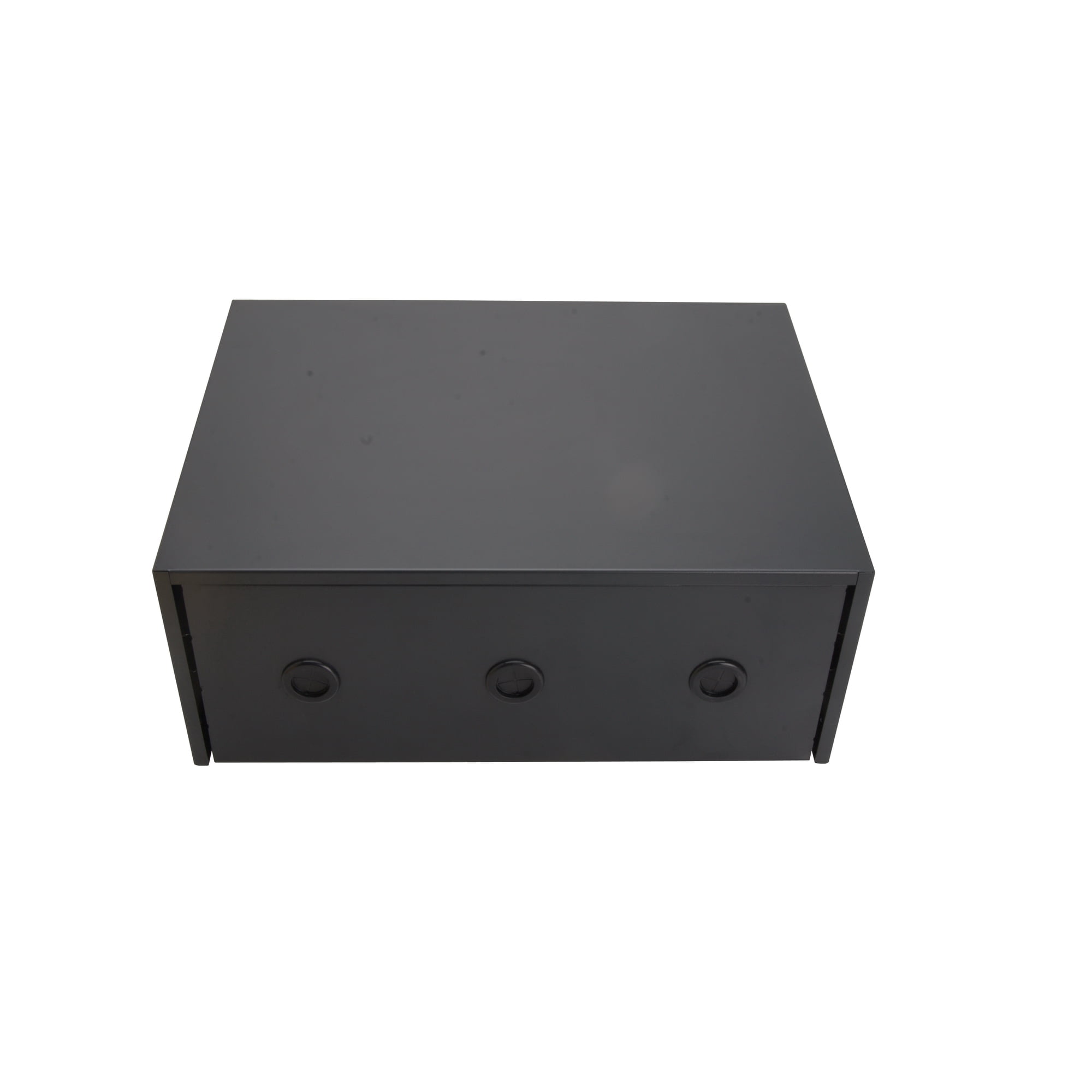 Left. Cables Direct Online - 4U Steel Server Cabinet Case - 19" Rack Mount Locking Storage Drawer for DJ/IT/AV Equipment - Black.