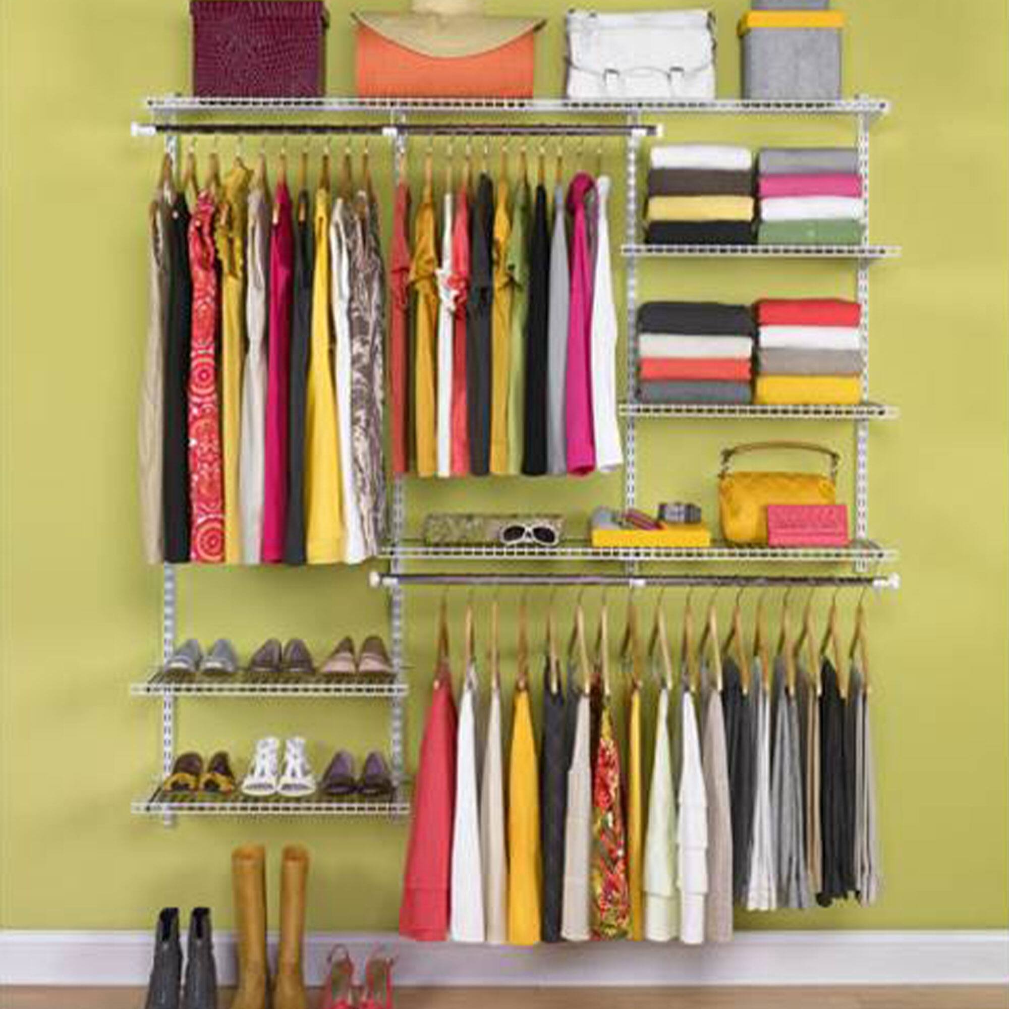 Alt View 2. RubberMaid - Rubbermaid Configurations 3-6 Feet Custom DIY Closet Organizer Deluxe Kit, White - White.