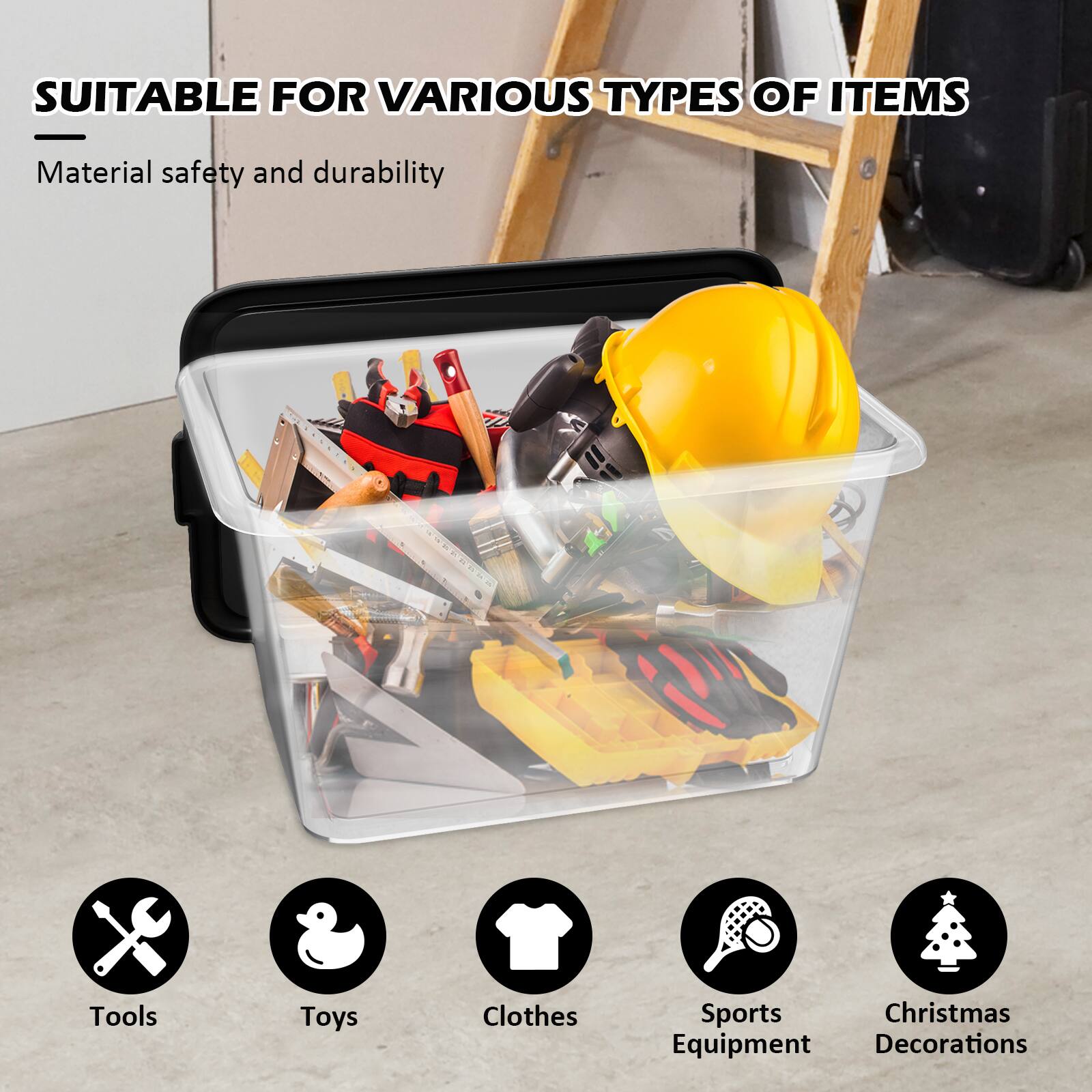 SUITABLE FOR VARIOUS TYPES OF ITEMS  
Material safety and durability  

- Tools  
- Toys  
- Clothes  
- Sports Equipment  
- Christmas Decorations