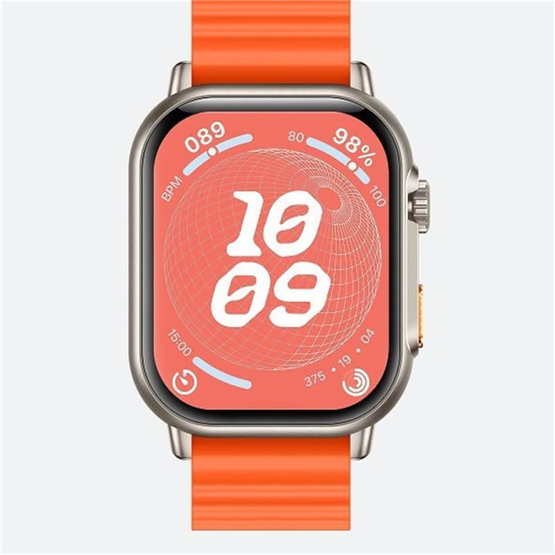 SKRAN - Smartwatch - Heart Rate, Blood Oxygen, Blood Pressure, Sleep Monitoring, Pedometer, Bluetooth Calling, Fitness Tracking - Orange - (2026)