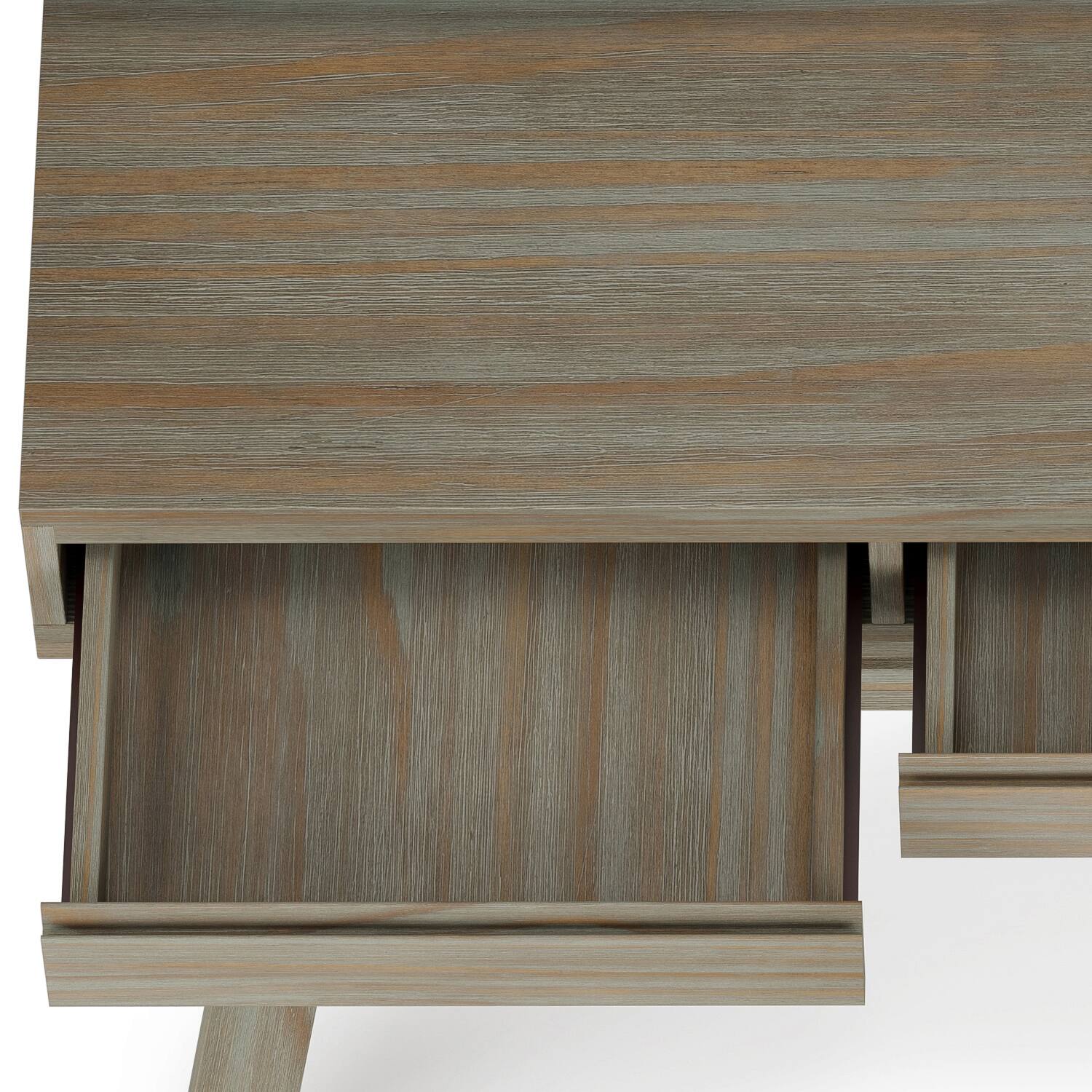 Alt View 5. Simpli Home - Bowman SOLID WOOD Modern Industrial 54 inch Wide Flip Up Desk in Distressed Grey - Distressed Grey.