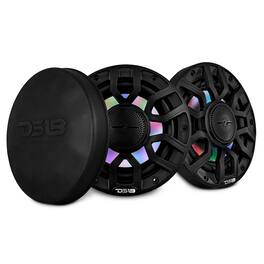 DS18 Audio - NXL-IQ 6.5" 2-way Coaxial Speaker with Built-in Driver and Grille (Pair), 150W RMS 4-Ohm - Black