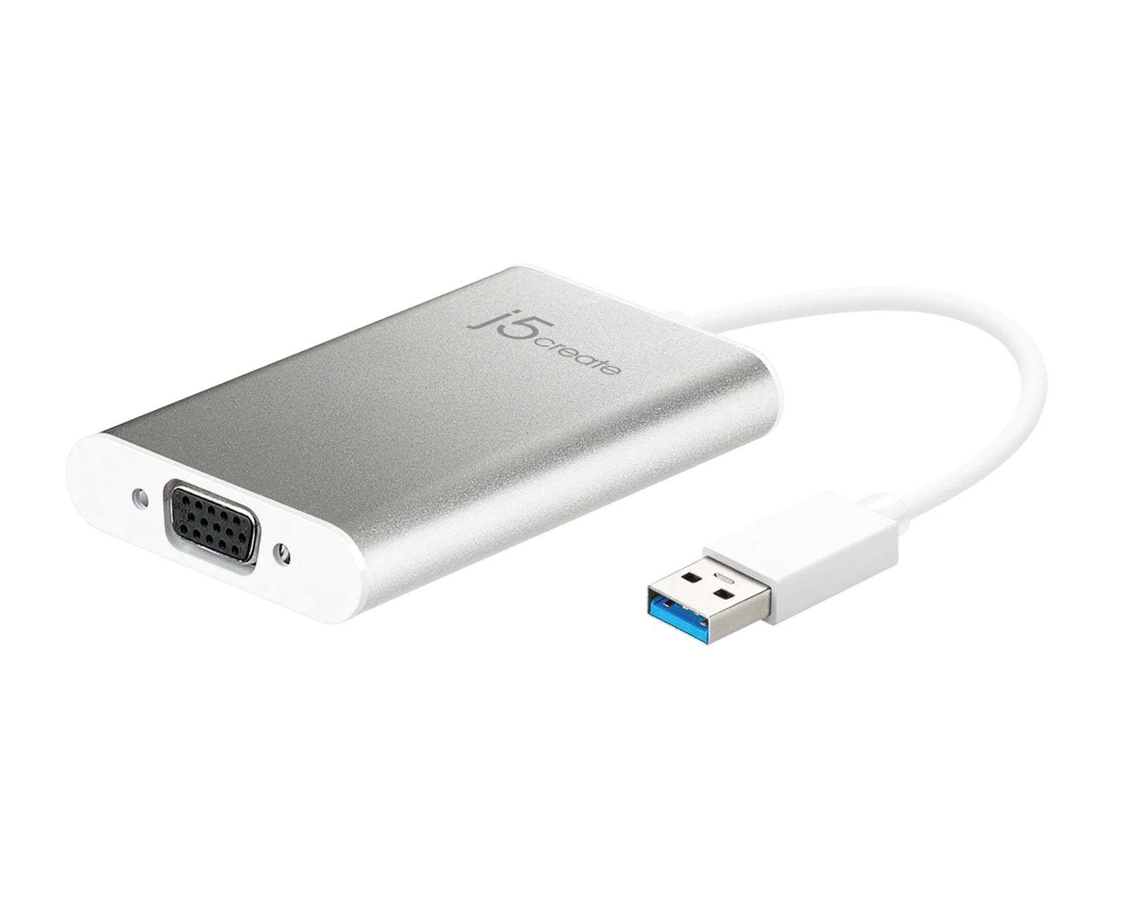 Angle. j5create - USB 3.0 to VGA Display Adapter - Silver.