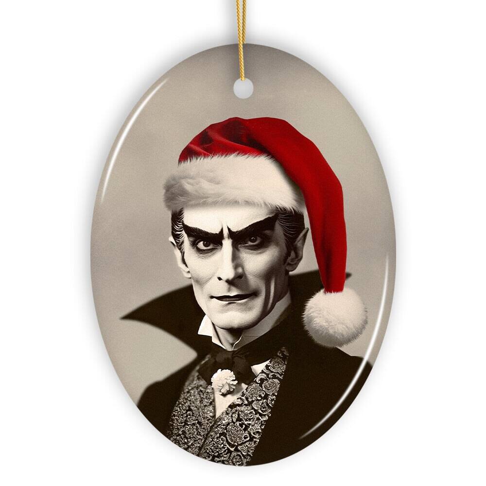 Front. OrnamentallyYou - Phantom Count Dracula Ornament Eerie Holiday Keepsake for Halloween Celebrations - Multi-colored.