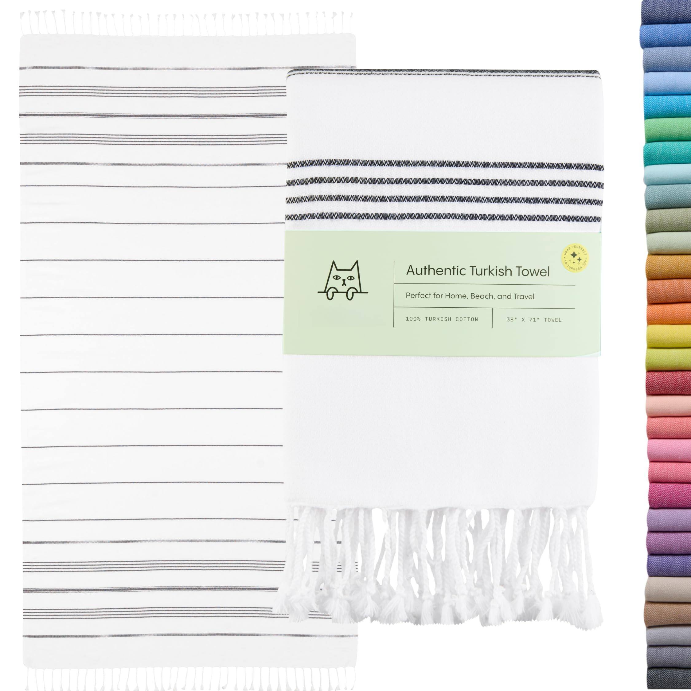 Black and White Beach Towel (38" x 71")