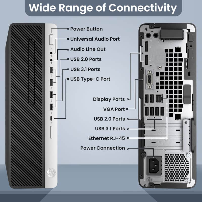 HP Refurbished Excellent ProDesk 600 G5 SFF Desktop Computer PC