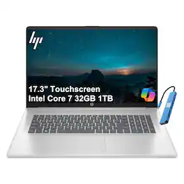 HP - Upgraded - Essential 17 17.3" HD+ Touchscreen Laptop - Intel Core 7 150U 2024 with 32GB Memory - 1TB SSD - Natural Silver