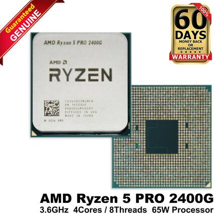 Guaranteed Genuine
AMD Ryzen 5 PRO 2400G
100% 60 DAYS MONEY BACK OR REPLACEMENT AMD WARRANTY
YD240BCSM4MFB AN 1930SUS 9HW1324M00097 DIFFUSED IN USA MADE IN CHINA 2016 AMD
AMD Ryzen 5 PRO 2400G 3.6GHz 4Cores / 8Threads 65W Processor