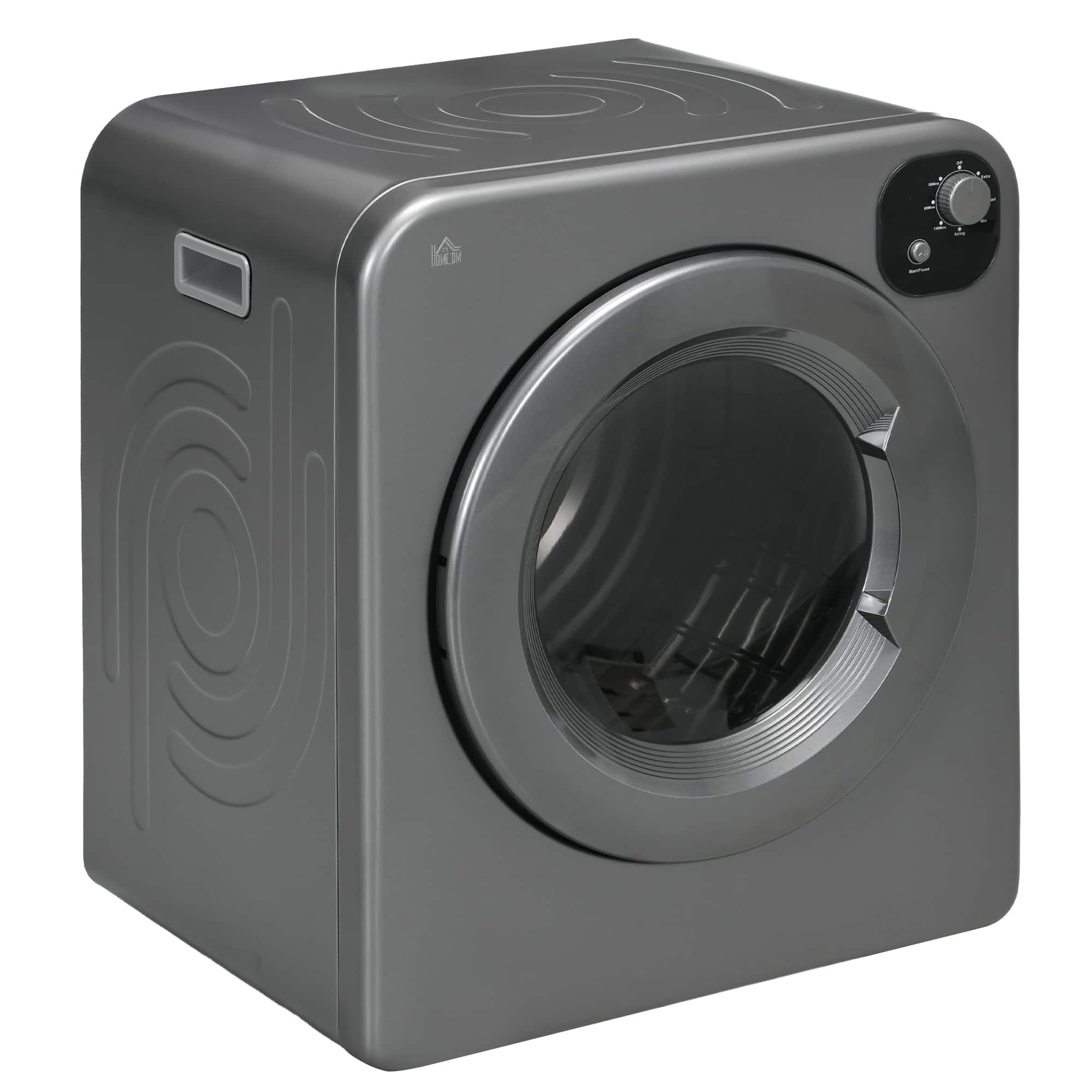 Compact 3.2 cu.ft Front Load Electric Dryer with Intelligent Drying, 1300W, Stainless Steel Drum