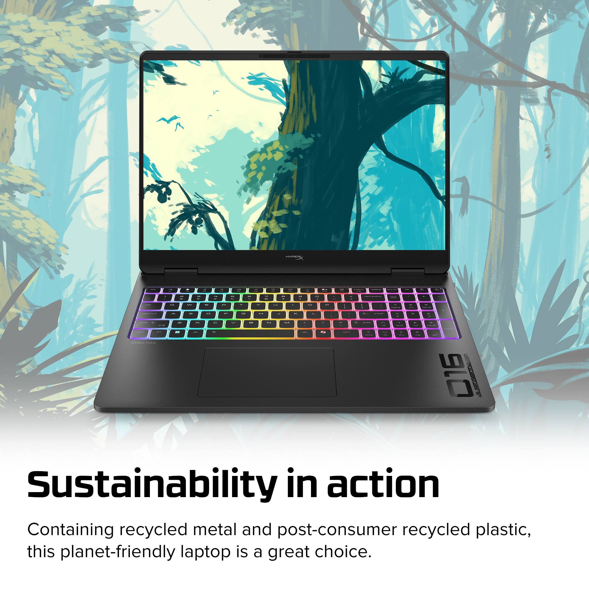 Sustainability in action

Containing recycled metal and post-consumer recycled plastic, this planet-friendly laptop is a great choice.