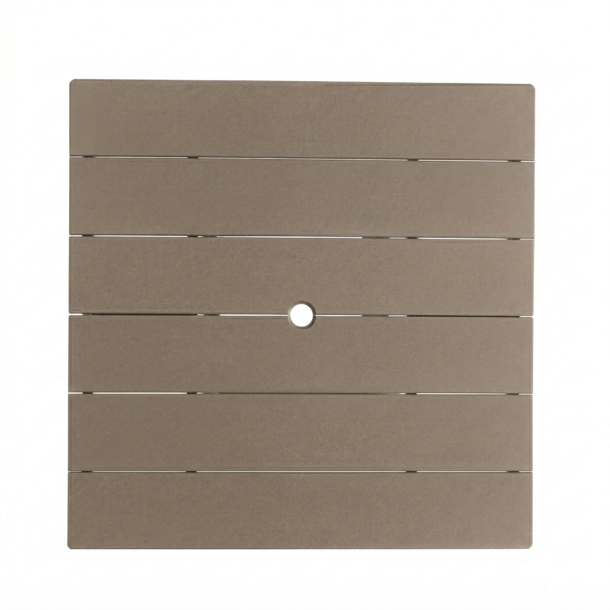 Alt View 3. Boyel Living - HDPE Folding Square Patio Dining Table 37.8-in L x 37.8-in W - Brown.