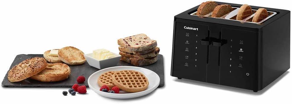 Alt View 5. Cuisinart - Refurbished 4-Slice Touchscreen Toaster CPT-T40 - Black.