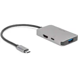 Rocstor - Premium USB-C to HDMI 4K Adapter, USB-C 100W PD Charging & USB Type-A port - USB Type C - HDMI Digital Audio - Aluminum Gray