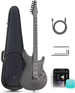 Enya - Inspire Smart Electric Guitar, 39" Carbon Fiber, Built-in 15W Speaker - Black