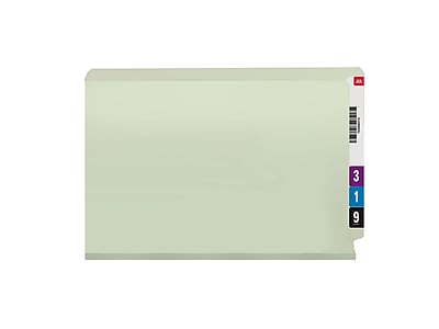 Alt View 2. Smead - 60% Recycled End Tab Classification Folders, Legal Size, Gray/Green, 25/Box  - Green.