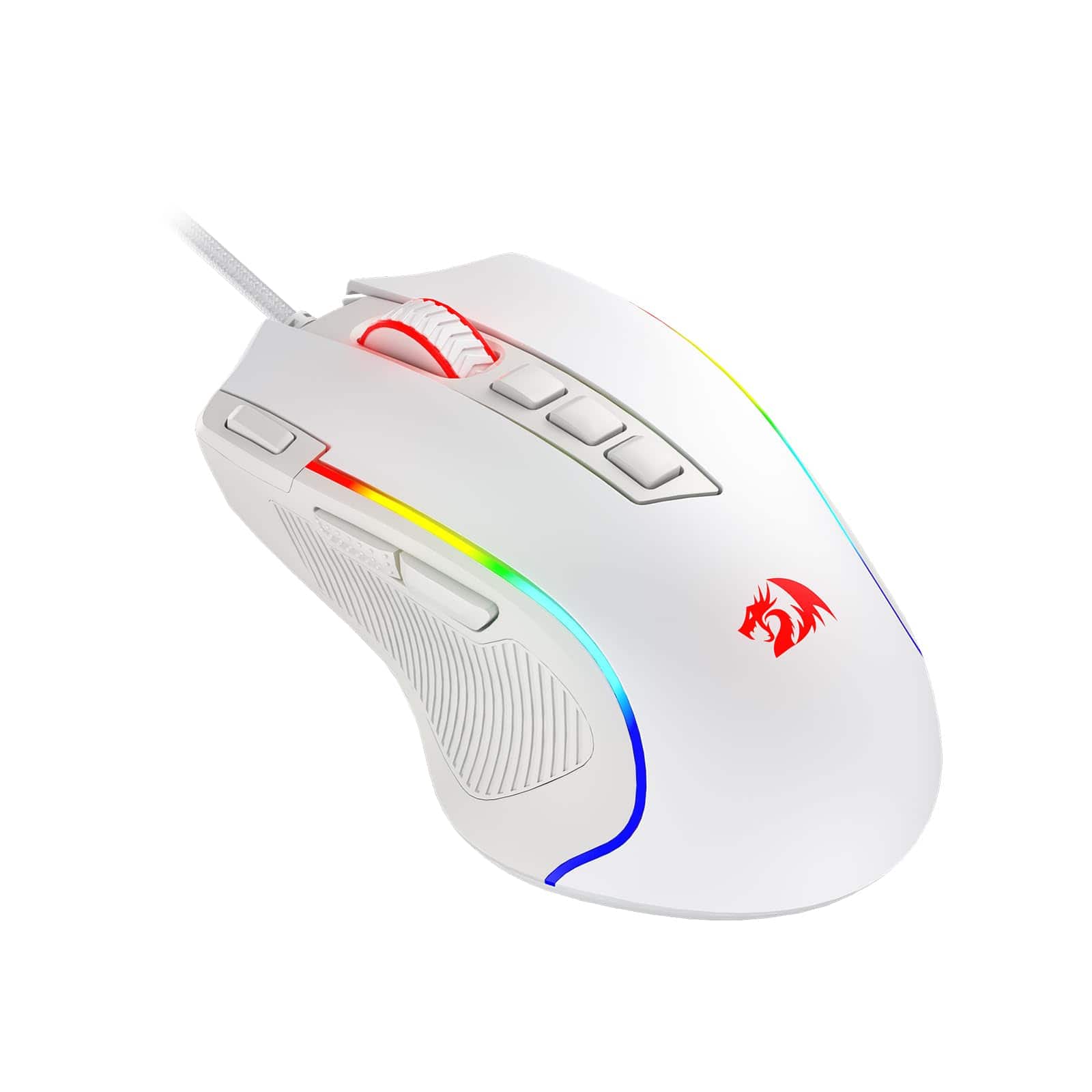 Comfort Essence - M612 Pro Rgb Gaming Mouse Wired/wireless Optical With 9 Buttons & 7 Backlit Modes Bt Wireless Software - Wireless - White-Wired
