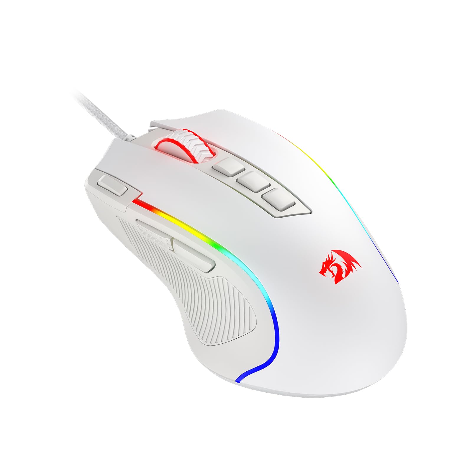 Front. Comfort Essence - M612 Pro Rgb Gaming Mouse Wired/wireless Optical With 9 Buttons & 7 Backlit Modes Bt Wireless Software... - White-Wireless.
