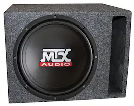 MTX - TN12-04 12" 400 Watt Car Audio Bass Subwoofer + Vented Ported Box Enclosure - Black