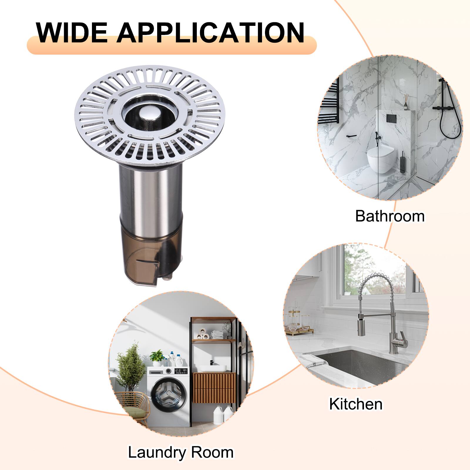 WIDE APPLICATION

- Bathroom
- Kitchen
- Laundry Room