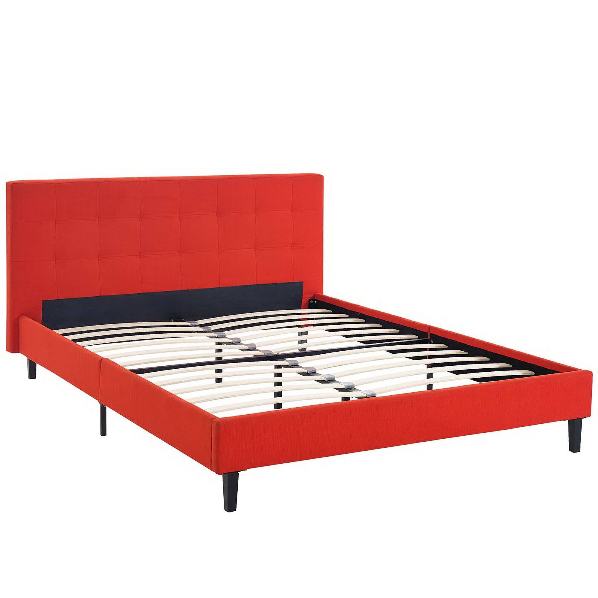 Left. Modway - Ollie King Bed Frame - Silver.