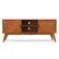 Back. Simpli Home - Draper 60W Low TV Stand with Doors and Shelves - Teak Brown.