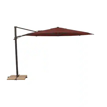 Front. Mondawe - 11' Octagon Cantilever Patio Umbrella Bronze Frame - Henna.