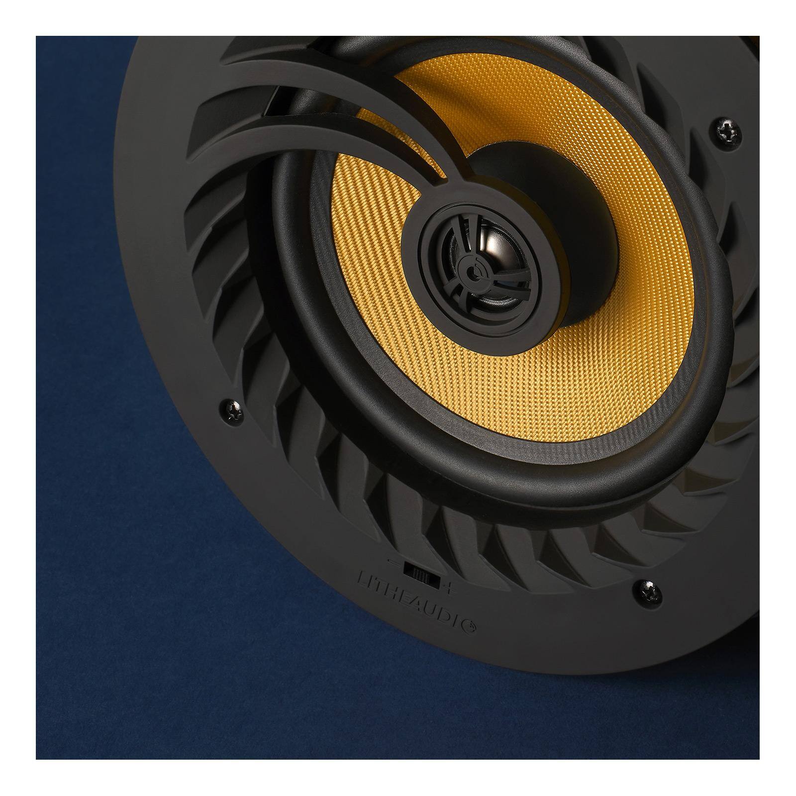 Back. Lithe Audio - Bluetooth Wireless 6.5 In. Ceiling Speaker (3 Master & 3 Passives) - Black.