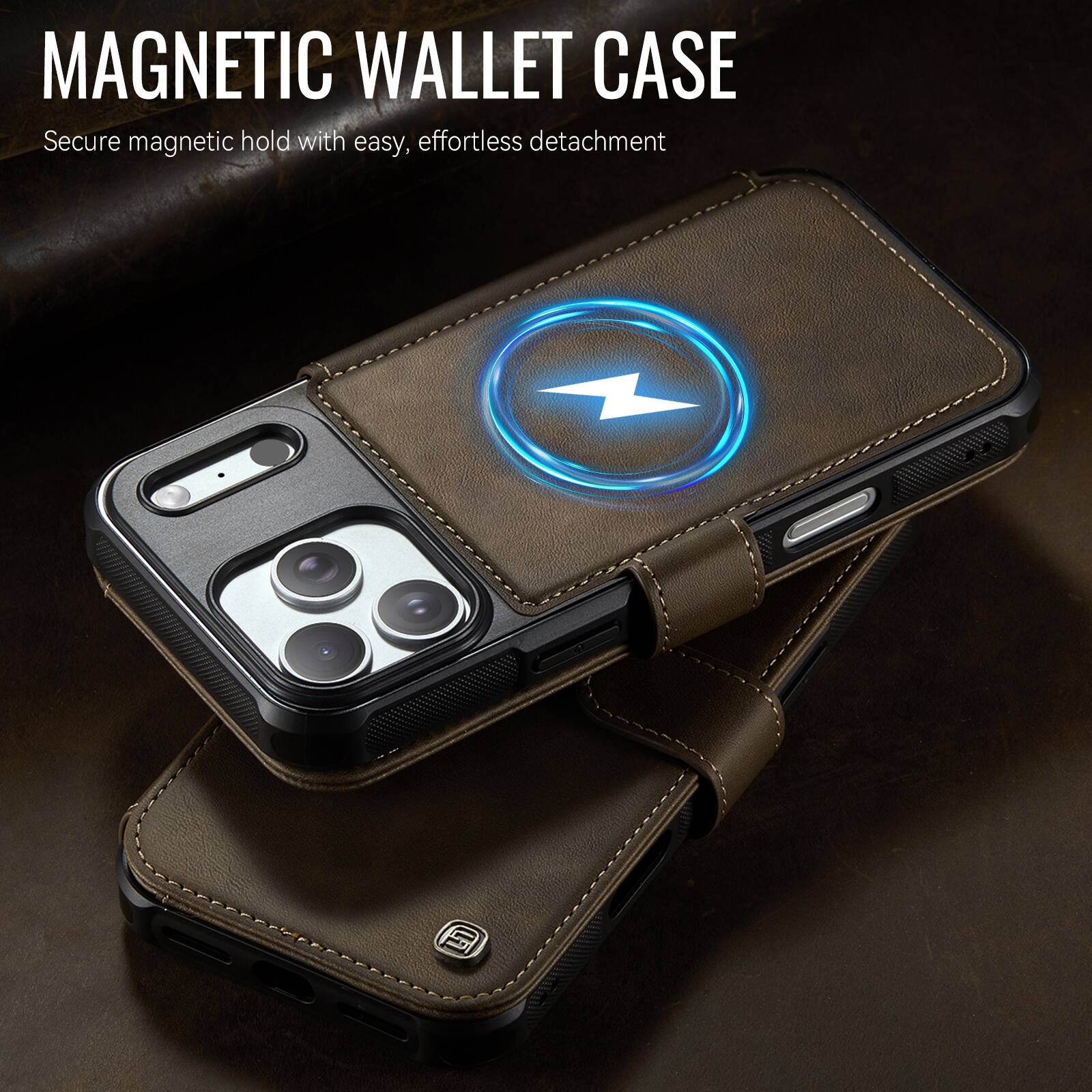 MAGNETIC WALLET CASE  
Secure magnetic hold with easy, effortless detachment