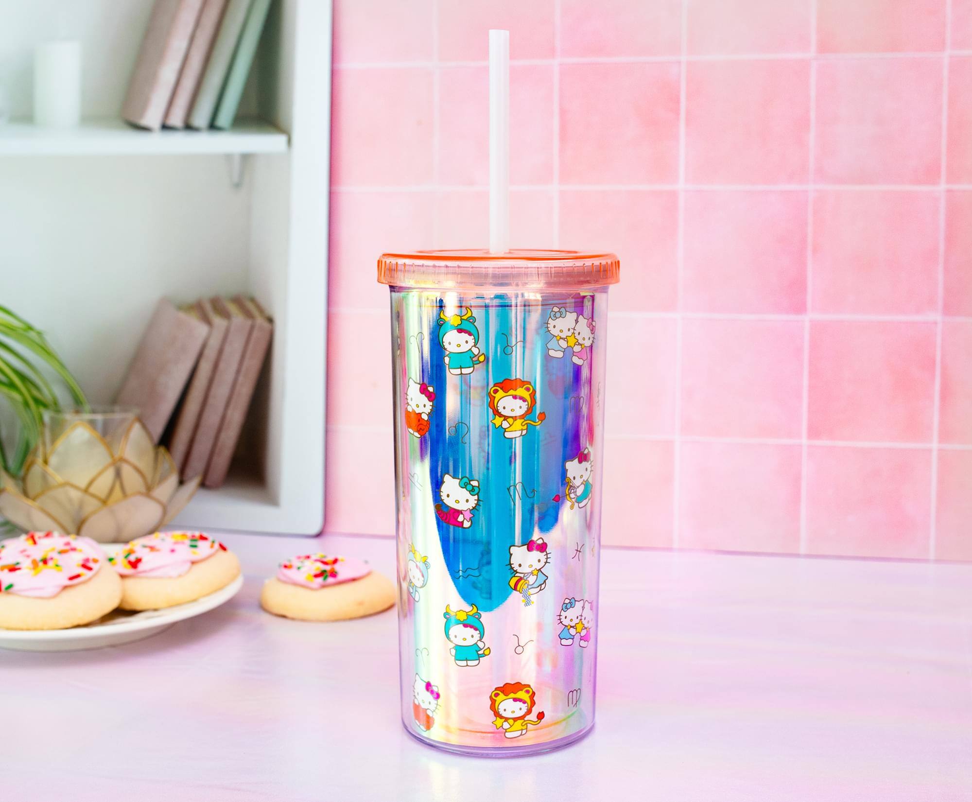 Alt View 10. Silver Buffalo - Sanrio Hello Kitty Zodiac Carnival Cup With Lid and Straw | Holds 20 Ounces - Multicolored.