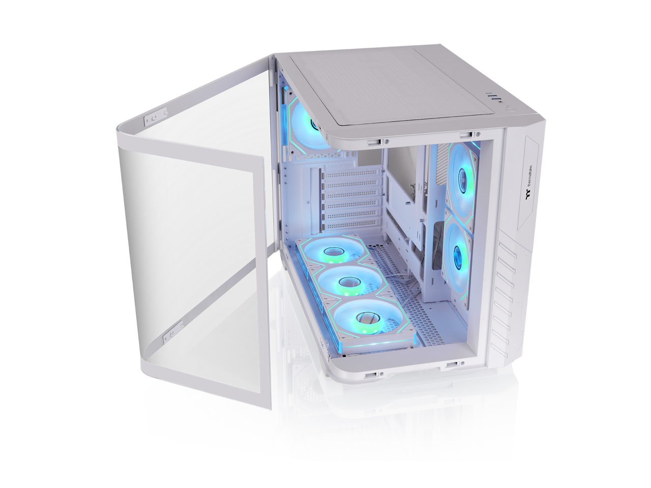 Alt View 6. Thermaltake - vision 330 cr argb white case - Snow.