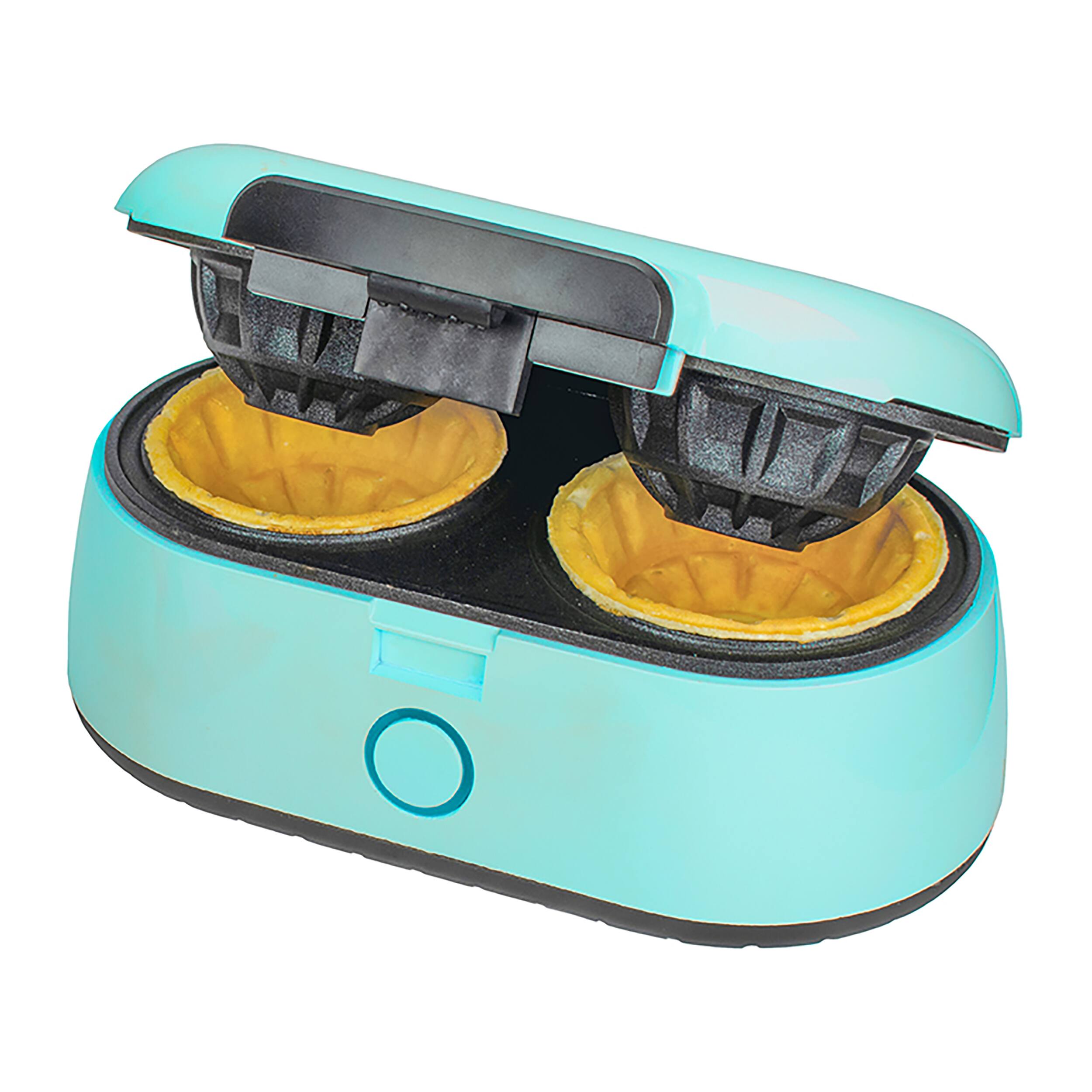 Alt View 3. Brentwood - Brentwood Double 3.5 Inch Waffle Bowl Maker in Blue - Blue.
