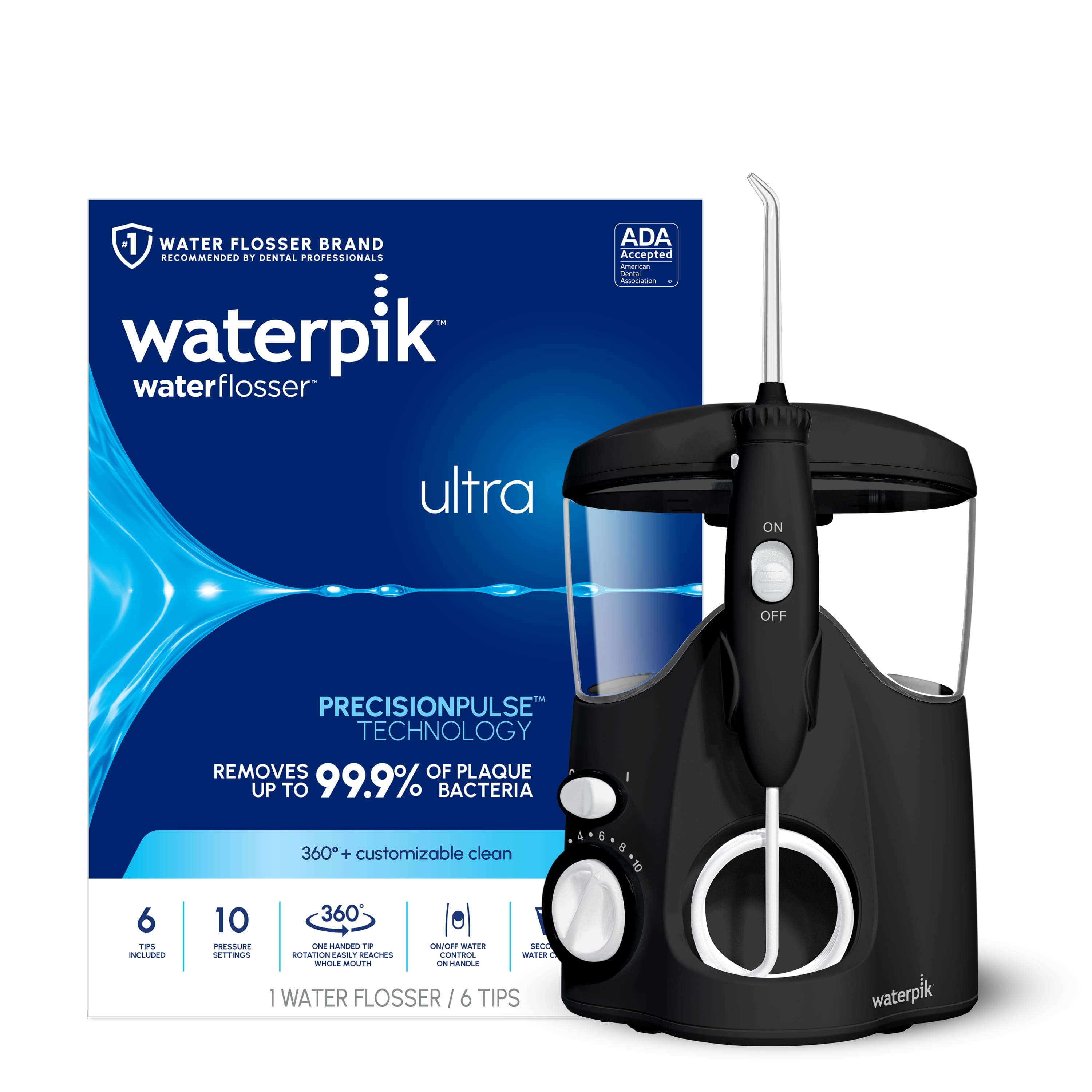 Waterpik - Ultra Water Flosser - Black - Front_Zoom