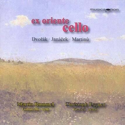 Sure, here is the corrected and grouped text:
---
**ex oriente cello**
**Dvořák • Janáček • Martinů**
**Martin Rummel**
Violoncello
**Christoph Eggner**
Piano
---
**musica hon**
