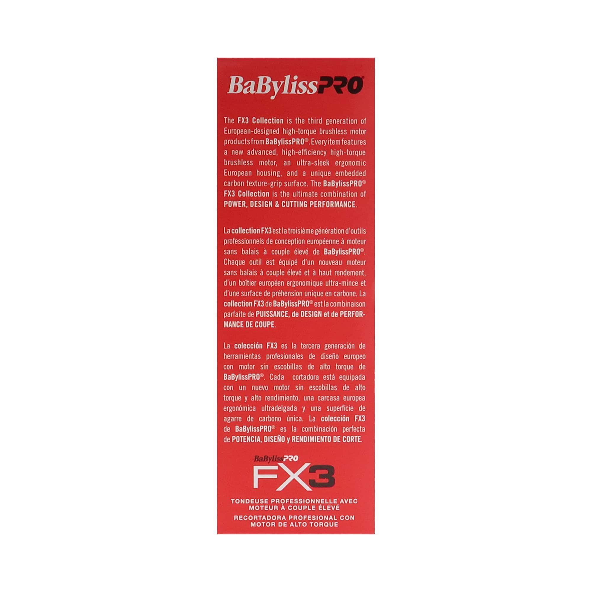 Babyliss Pro FX3 High Torque Cordless Clipper FXX3CB Black FXX3CB