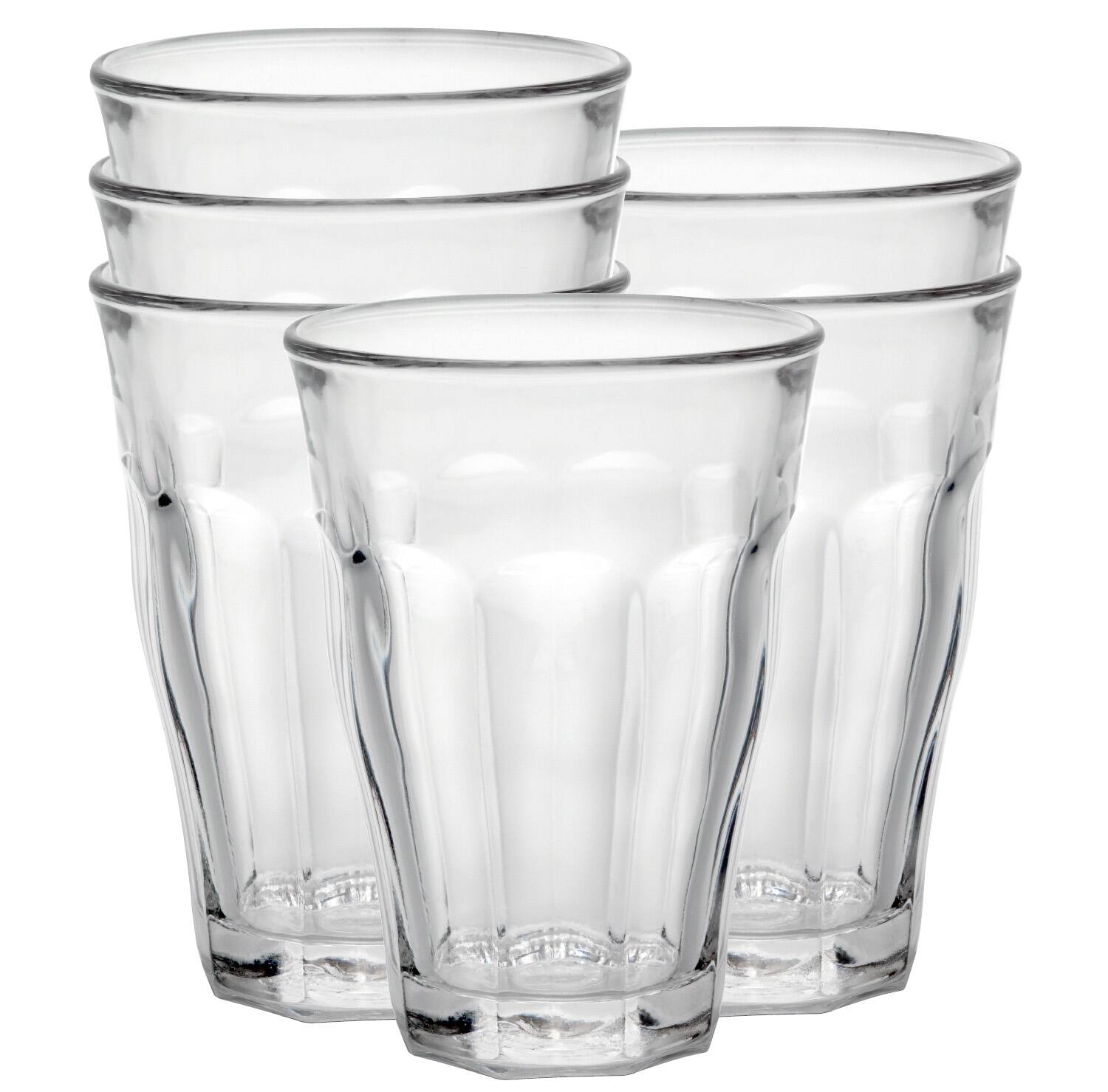 Front. Duralex - Picardie Made In France Clear Glass Tumbler, Set of 6, 17.75 ounce - Clear.