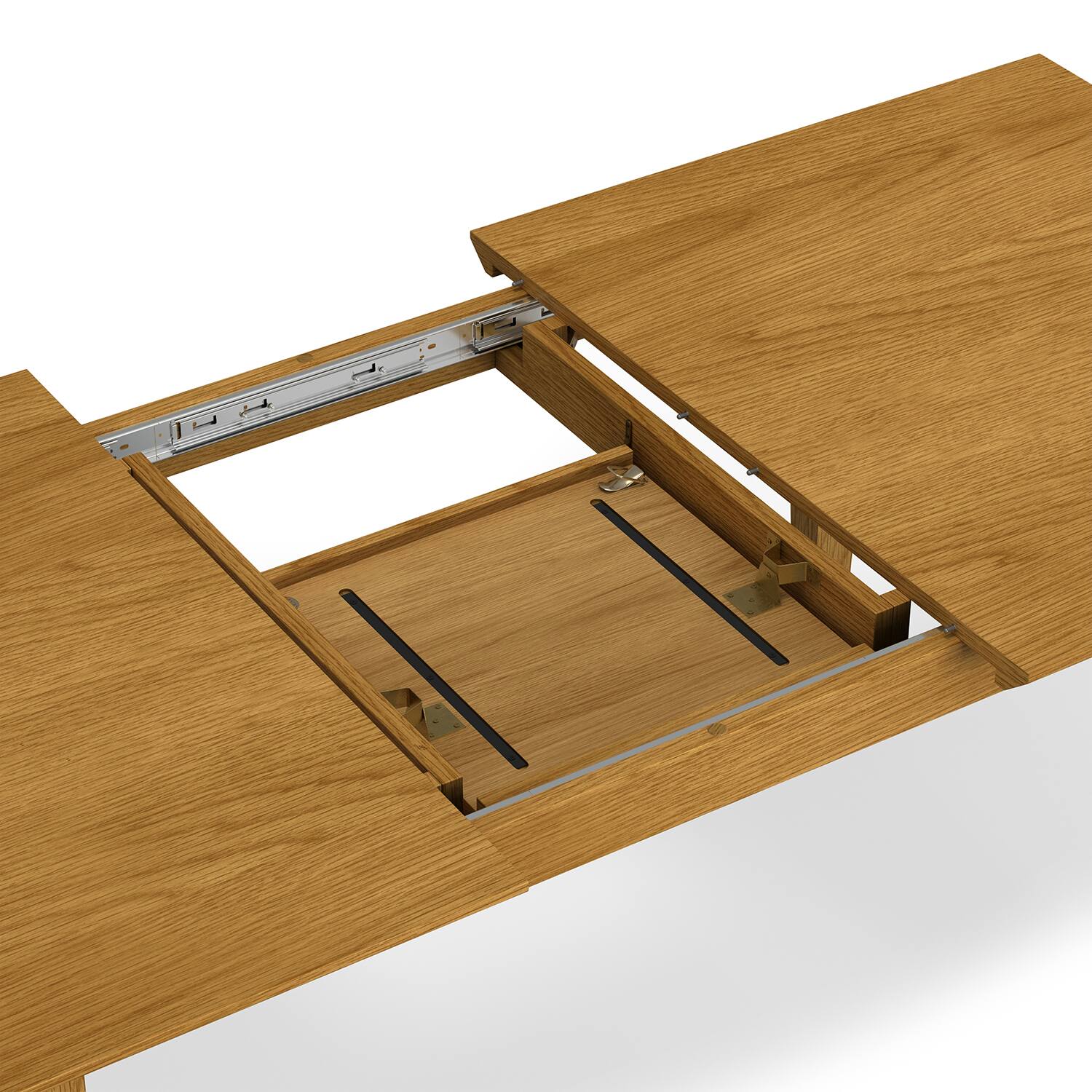 Alt View 7. Simpli Home - Colby 60-76 inch x 36 inch Rectangle Contemporary Extendable Dining Table in Oak - Oak.