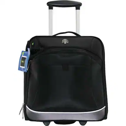 Front. Swissdigital Design - Basel Underseat Rolling Business Carrying Case, Black (SD-4000) SWISD4000 - Black.
