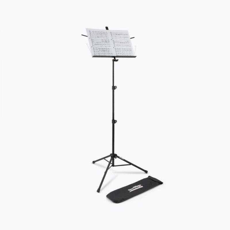 Alt View 3. On Stage Stands - On-Stage SM7222BB Tripod-Base Sheet Music Stand with Bag (Portable, Folding Sheet Music Setup, Adjustable Height and - Black.