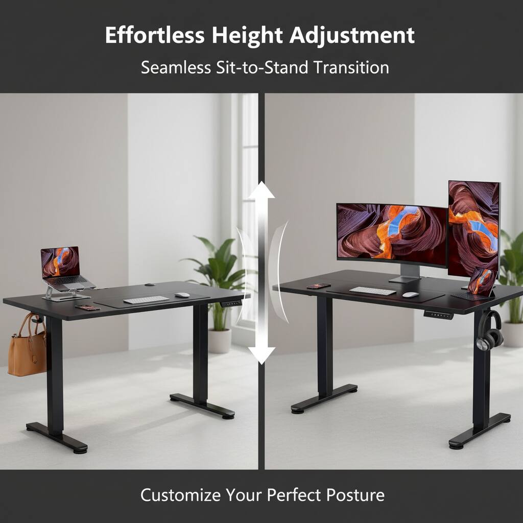Effortless Height Adjustment  
Seamless Sit-to-Stand Transition  
Customize Your Perfect Posture