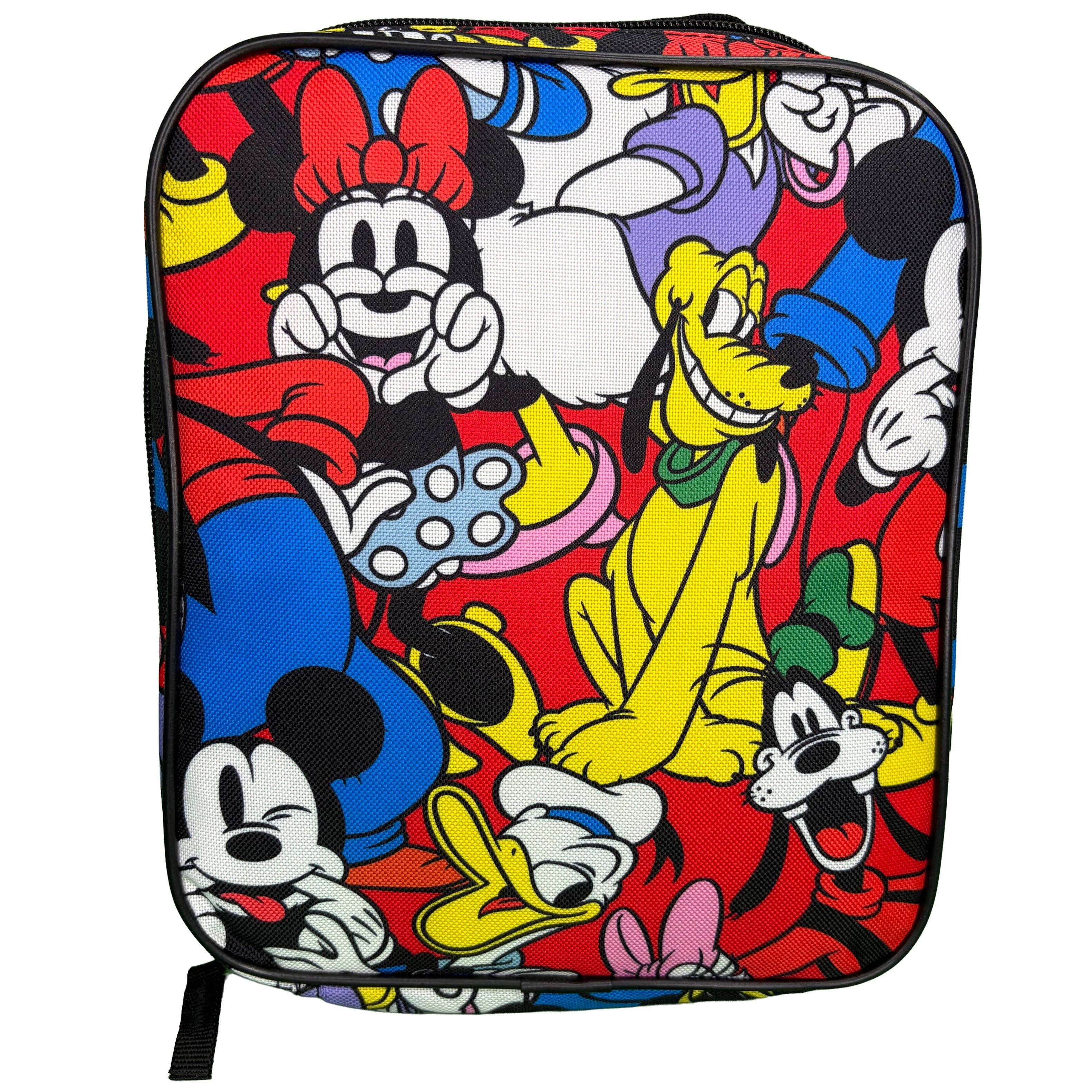 Alt View 1. Disney - Disney Mickey and Friends all over print Kids Insulated Lunch Bag with Handle - Assorted Pre-Pack.