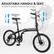 Left. Winado - 20'' Folding Bike Shimano 7 Speed Foldable Bicycle Road Bike Double Disc Brake - Black.