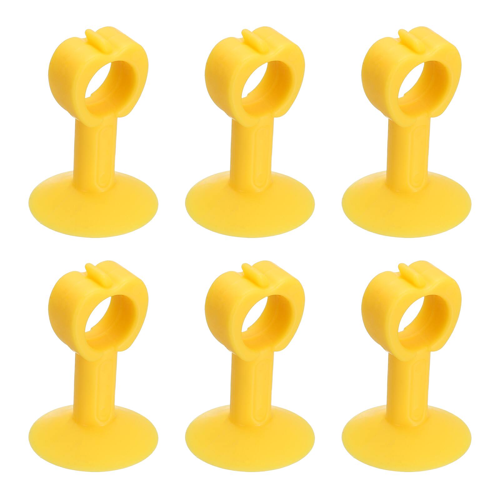 Front. Unique Bargains - High-Quality Silicone Suction Cup Door Handle Stopper, No Drilling Wall Protector for Home Office, Durable, 2.2x1.3" - Yellow.