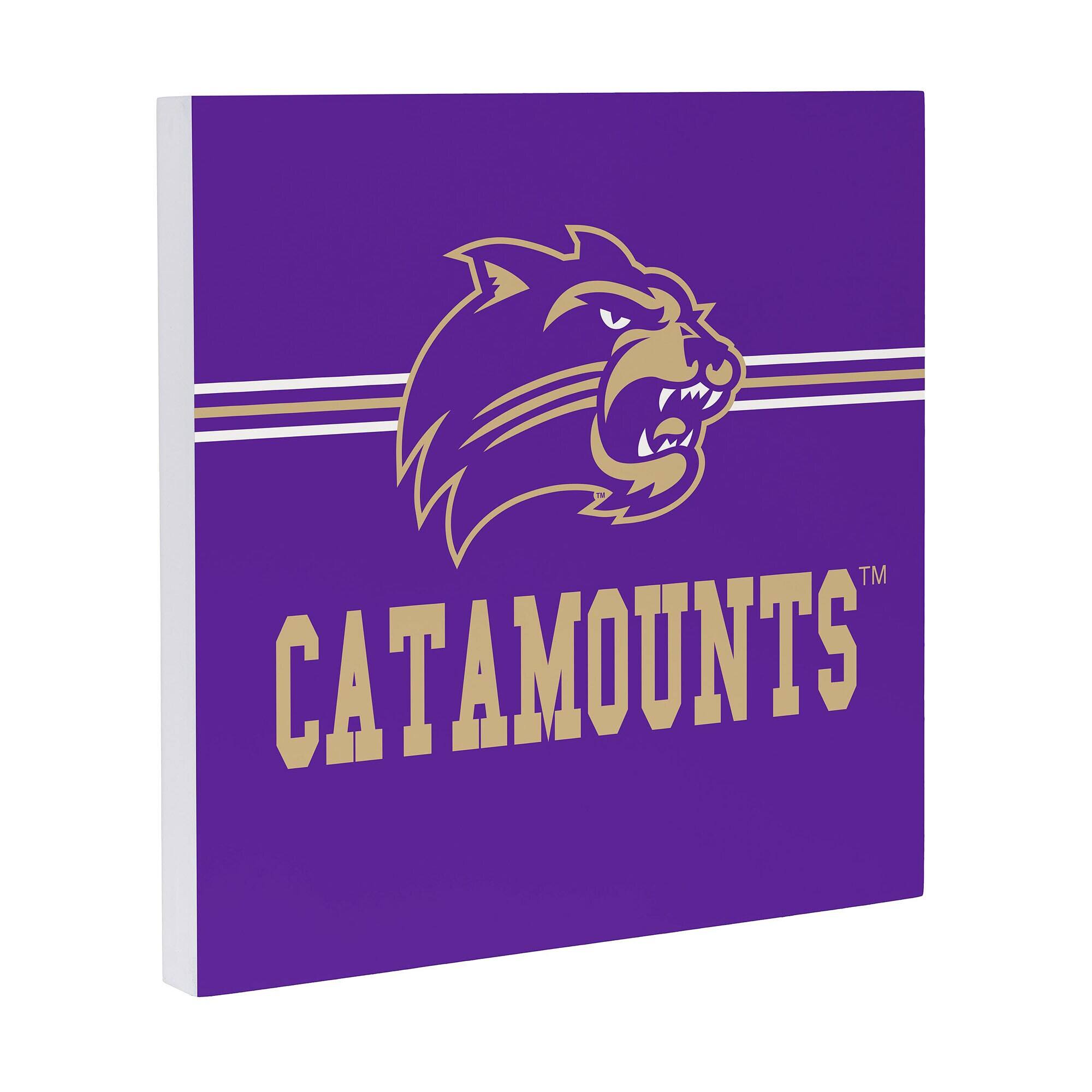 Alt View 1. Evergreen Enterprises - Western Carolina Catamounts 12" x 12" Wood Wall Sign - Multicolor.