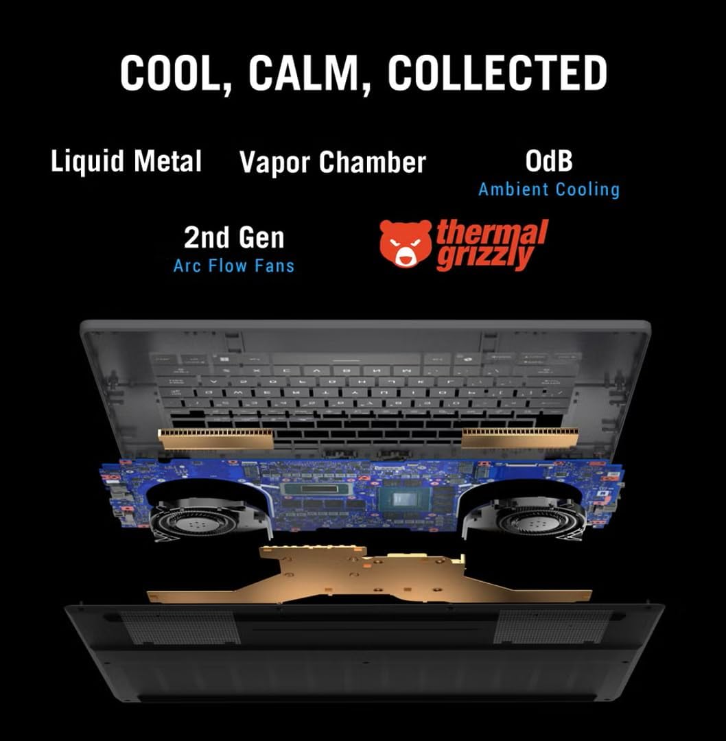 COOL, CALM, COLLECTED

Liquid Metal Vapor Chamber

2nd Gen Arc Flow Fans

OdB Ambient Cooling

thermal grizzly