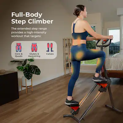 Stair Stepper Vertical Climber For Home Gym Upgrade Folding Exercise