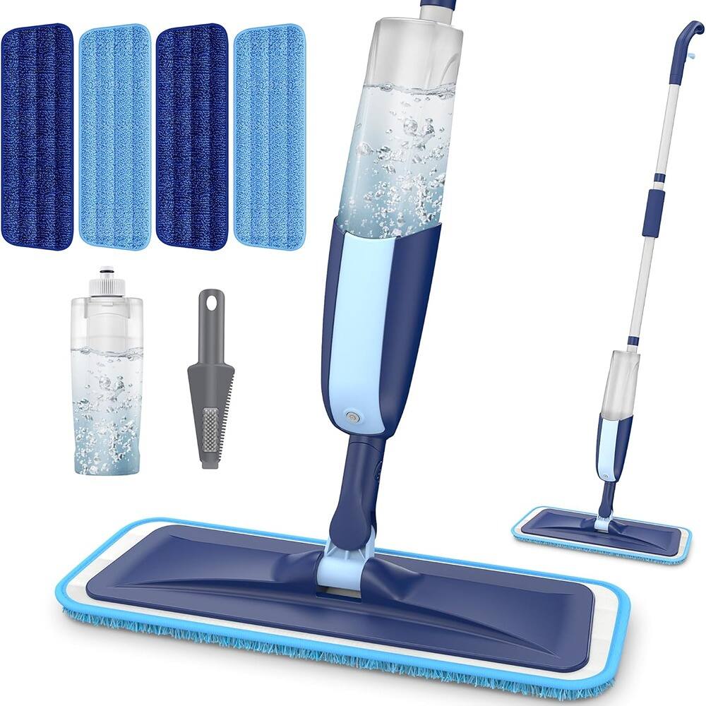 Front. Schertz - Microfiber Spray Mop, Wet/Dry, 4 Reusable Pads, for Hardwood & Tile Floors.